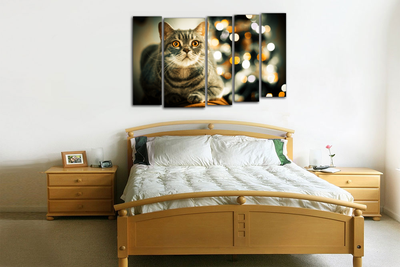 Модульная картина "Спокойствие в огнях"