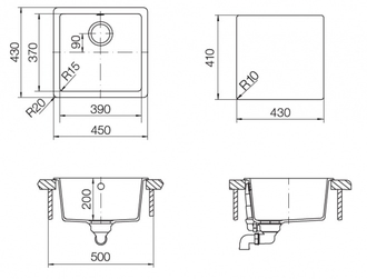 Мойка Schock QUADRO 50