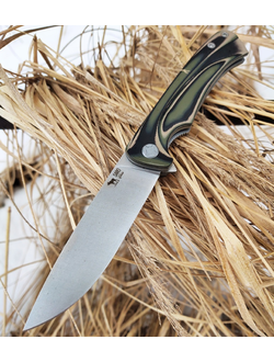 Складной нож Чиж-плюс  сталь Elmax, рукоять G10 цвет тайга