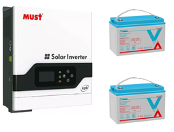 Комплект ИБП на основе инвертора Must EP18-3024 PRO и двух аккумуляторов AGM - Vektor GPL 12-100S (2 шт.)