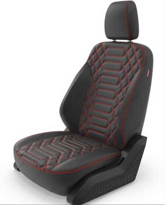 Чехлы "Автофрант" из экокожи  [анаконда, ромб]