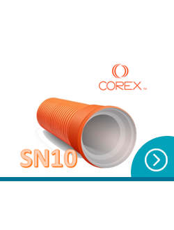 ДВУХСЛОЙНЫЕ ГОФРИРОВАННЫЕ ТРУБЫ ИЗ ПОЛИПРОПИЛЕНА COREX SN10
