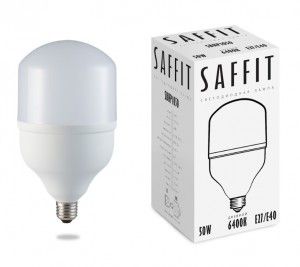 Saffit высокомощн. 50W(4600lm) E27-E40 6400K 6K 190x120 SBHP1050 55095