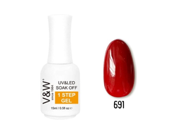 Гель-лак однофазный ONE STEP 15 мл.-- Gel Lac ONE STEP, 15 ml--- 691