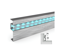Плинтус из нержавеющей стали Лука Пл 80-4НС.2700.001