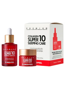 Омолаживающий ночной набор MP Collagen Super 10 Sleeping Care (ампула 10 мл + крем 10 мл)
