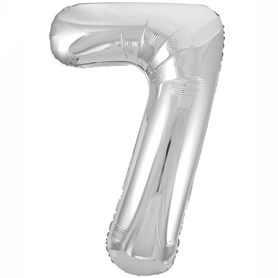 Фольгированный шар Цифра серебро