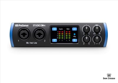 PreSonus Studio 26C звуковая карта, аудио/MIDI интерфейс, USB-C 2.0, 2 вх/4 вых каналов