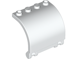 Panel 3 x 4 x 3 Curved with Double Clip Hinge, White (18910 / 6102937)