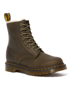 Зимние ботинки Dr. Martens 1460 Serena с мехом зеленые в Мурманске