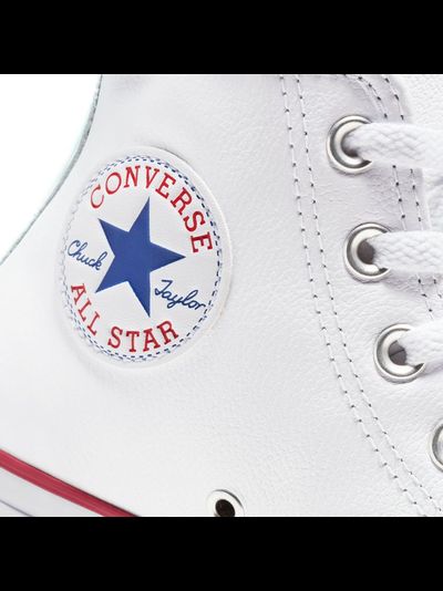 Кеды кожаные Chuck Taylor All Star Leather белые высокие