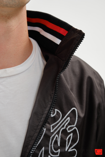 Костюм спортивный KANJI с символикой каратэ, черный, APIKA, вышивка киокушинкай