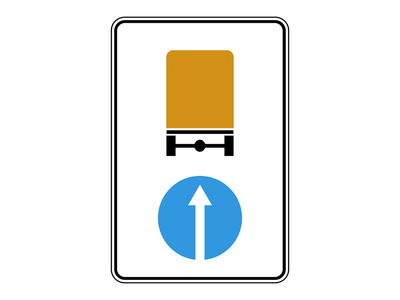 Знак дорожный 4.8.1 Направление движения транспортных средств с опасными грузами