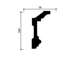 Потолочный плинтус DECOR-DIZAYN DD503, из дюрополимера, под покраску, ударопрочный, 2 метра