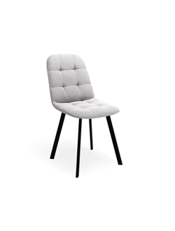 Стул КРАФТ /черный каркас/ ULTRA DOVE светло серый