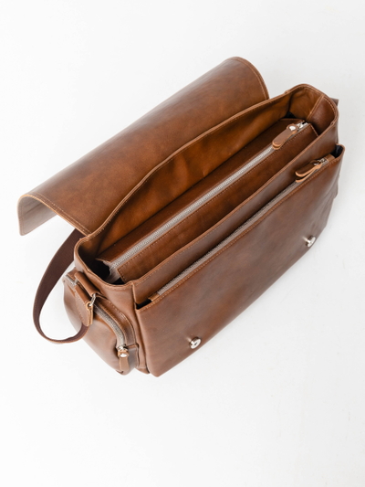 Кожаная мужская сумка Toara Premium brown (арт. 5058-63)