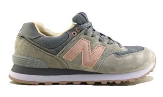New Balance 574 Серые с розовым (36-40) Арт. 190M-A