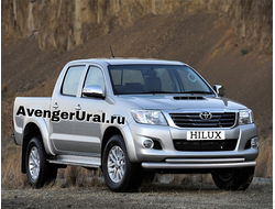 Защита переднего бампера двойная d76+42 мм