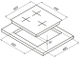Газовая варочная поверхность KORTING HG 465 CTRN