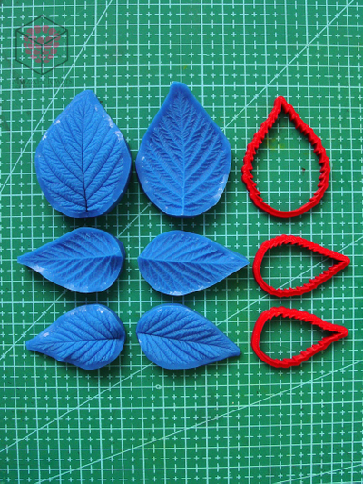 Набор вайнеров и каттеров "Листья малины. Размер М"