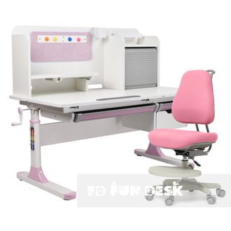 Комплект стол-трансформер Camellia Pink + эргономичное кресло Paeonia Pink