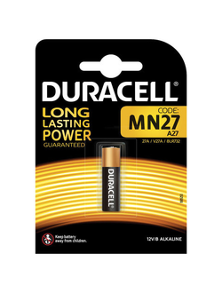 Батарейка DURACELL MN27, Alkaline, в блистере, 12 В