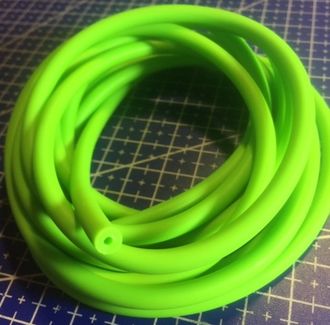 Latex hose for fuel 2.0x5.0 mm, green.