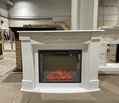 Угловой электрический камин Венеция WT с очагом Sparta 25.5 LED