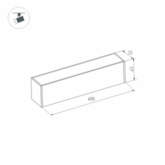 Светильник  MAG-FLAT-45-L405-12W  (WH, 100 deg, 24V)