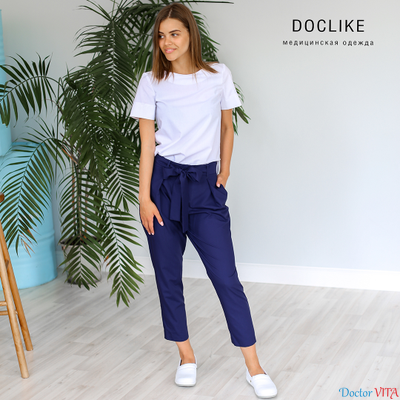 Брюки-бананы DOCLIKE DL216 Ниагара синие