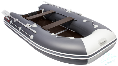Лодка ПВХ Мастер Лодок Таймень LX3400СК Графит / Св.Серый