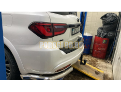 Защита заднего бампера "уголки" d76 для Infiniti QX80