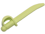 Minifigure, Weapon Sword, Cutlass, Yellowish Green (2530 / 6279133 / 4116670)