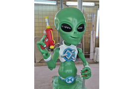 Фигура инопланетянина. Производство больших фигур на 3Д принтере.