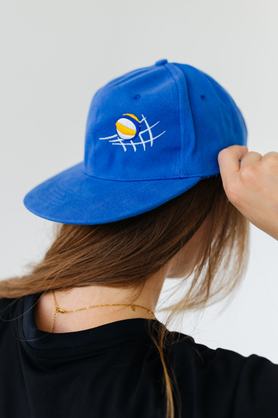 Кепка с прямым козырьком синяя (мяч пляжный)