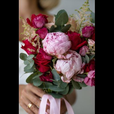 Букет невесты &amp; Бутоньерка № 1301