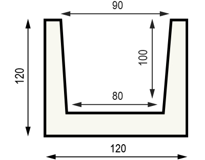 Декоративная балка из полиуретана Country Decor (WOOD LOOK) Б2 (120х120) под покраску