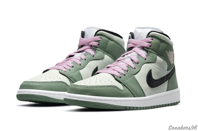 Air jordan 1 Mid Dutch Green Женские  (36-40)