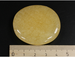 Кальцит желтый, апельсиновый, полировка плоская, Китай (45*43*8 мм, 35 г) №35537