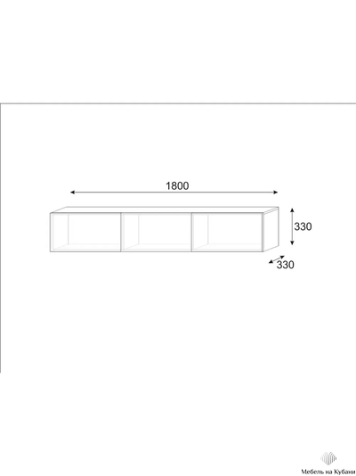 Инфинити гостиная подвесная 1800 мм Графит / мдф Эйфория QR-17