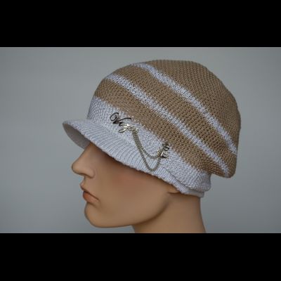 Кепка Vizio 5038 белая с бежевым