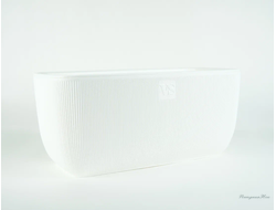 Ящик балконный с дренажной системой Фабио VipSet 9,5л белый