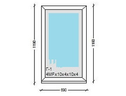 ОКНО ГЛУХОЕ  REHAU THERMO 76 Ш.690 * В.1160