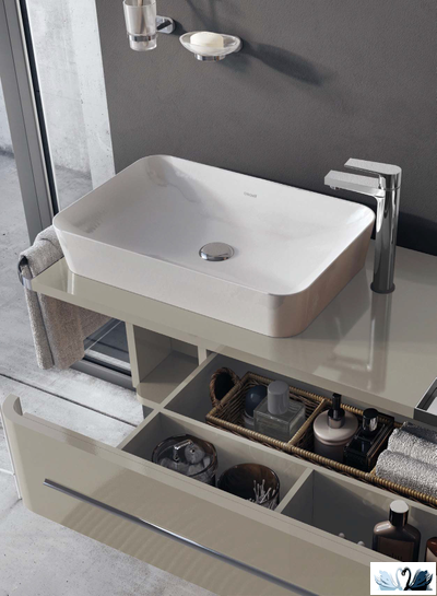 Раковина Creavit Ultra UL060.G0000 UL060-00MB00E-0000, накладная, матовая поверхность, жемчужно-белого цвета