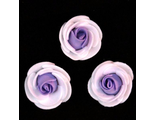 Роза из фоамирана,диаметр 3 см. Цена за 1 шт. Цвет бело-фиолетовый