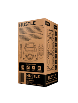 Портативная колонка FUMIKO HUSTLE подсветка микрофон и пульт черная