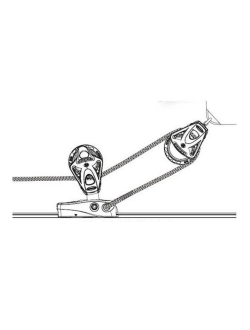Каретка стаксель-шкота Ronstan Серия 25 RC72537S 192мм 500/1000кг черный