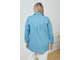 Стильная рубашка из хлопковой джинсовой ткани Арт. 1340 (цвет рголубой) Размеры 54-68