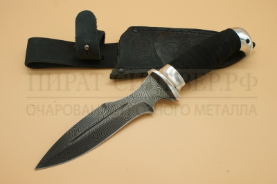 Нож "Н21А"  черный дамаск  ЗЗОСС  Златоуст