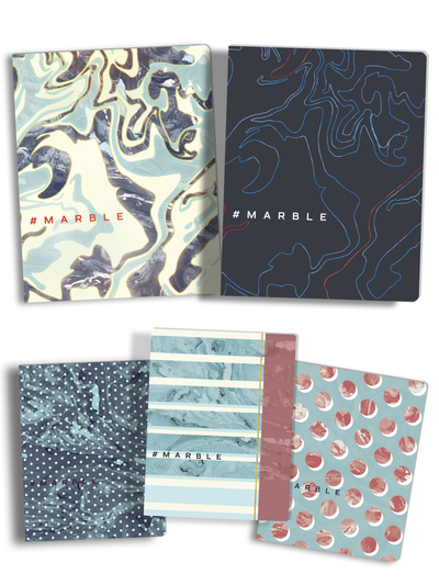 Тетради с Мрамором Marble 5 дизайнов -  24 листа